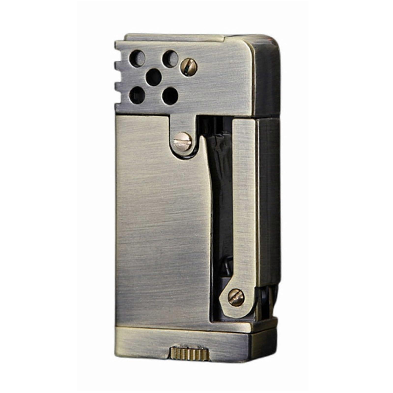 Vintage Windproof Mechanical Lighter, Reusable Kerosene Trench Lighter, Soft Flame Metal Lighter, Gift For Dad