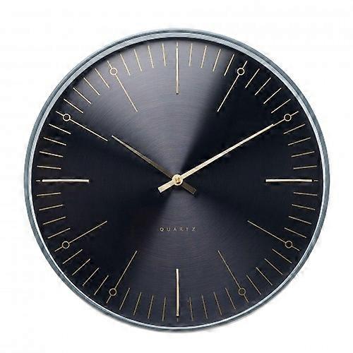 Interval Wall Clock 40cm - Black & Gold