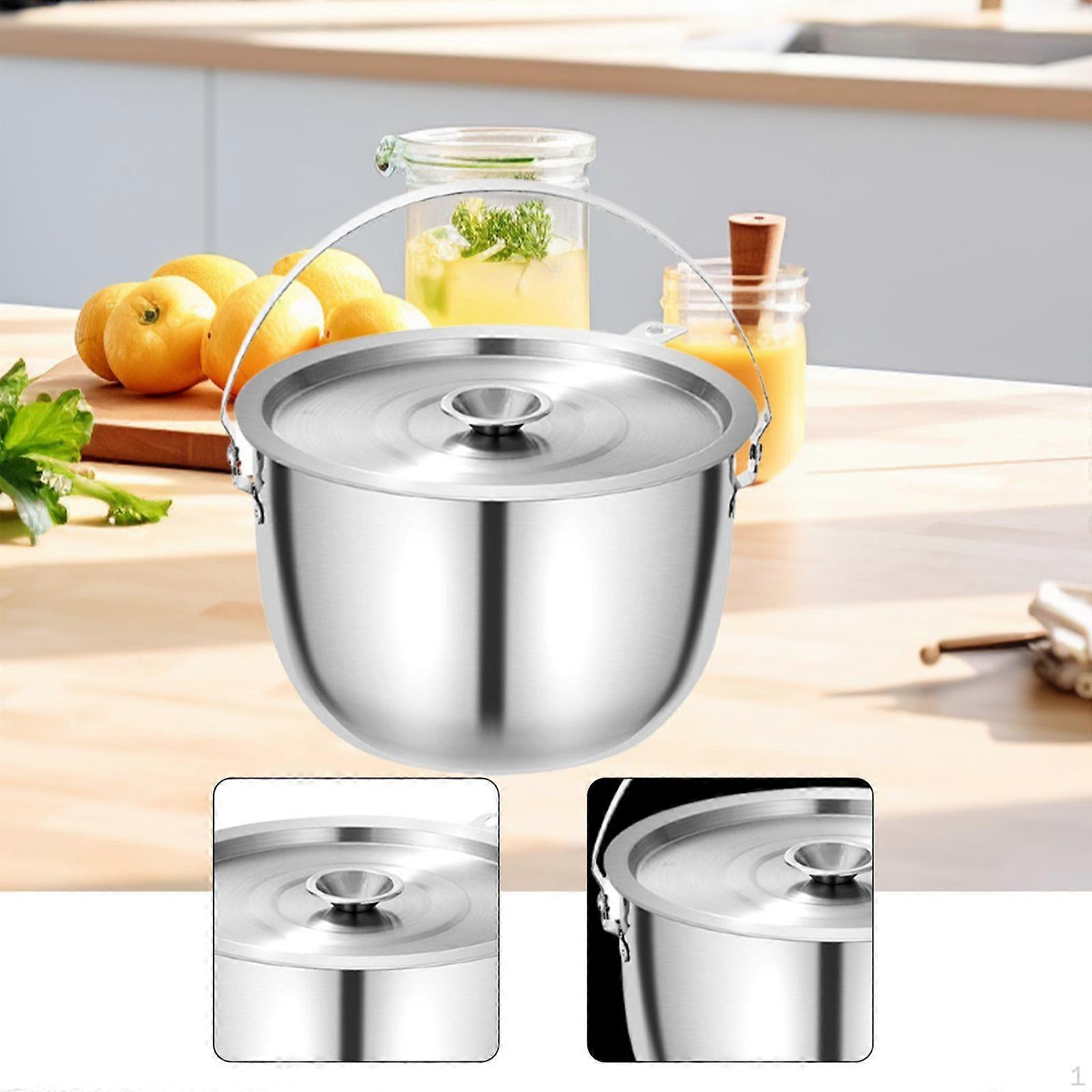 Camping Cooking Pot with Lid And Handle, Versatile for Kitchen Restaurant