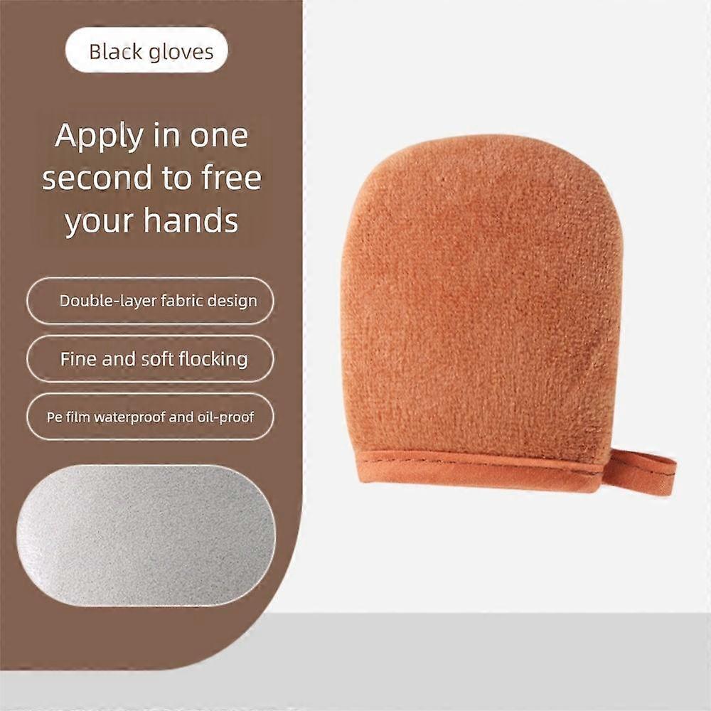 3-In-1 Self-Tanning Mitt Reusable Quick Dry Flocking Gloves New Hands Applicator