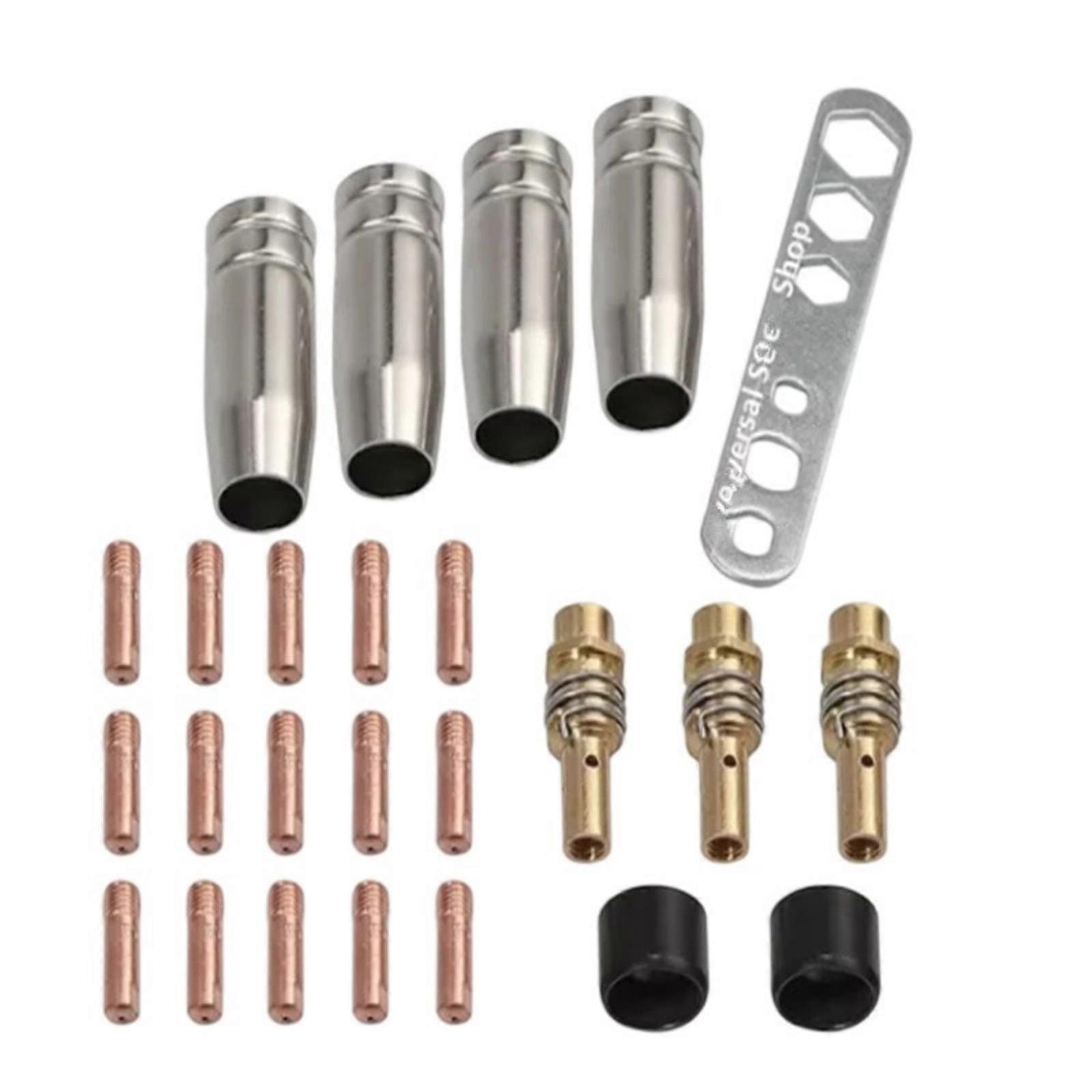 Accuracy Engineered Welding Contact Tip Set Direct current Multiple Torches Scorching Tolerance Bolted Stability Multicolor