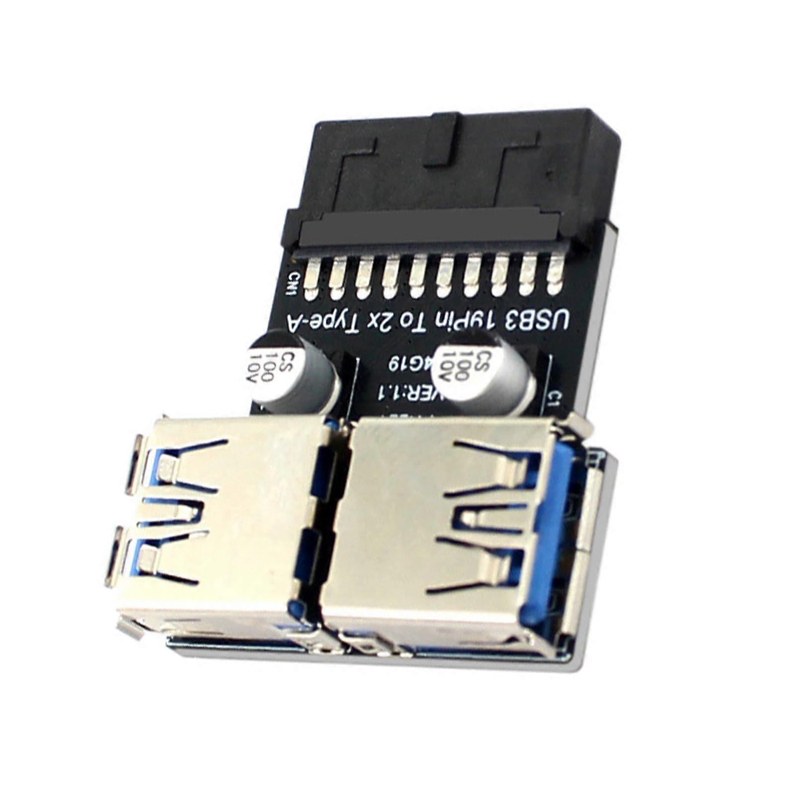 USB Adapter Header 19/20Pin 2Port USB 3.0 Internal Converter Board For PC Motherboard