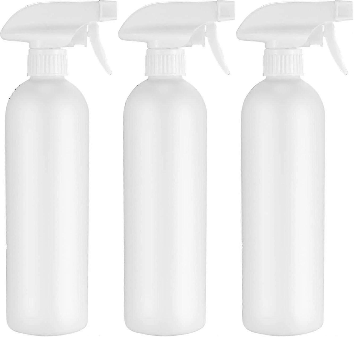 3 stk 500 ml sprayflasker, tomme plante mister vandsprayflasker, plast genopfyldelig udløsertrykpumpe mister sprøjteflasker beholder-hvid edi