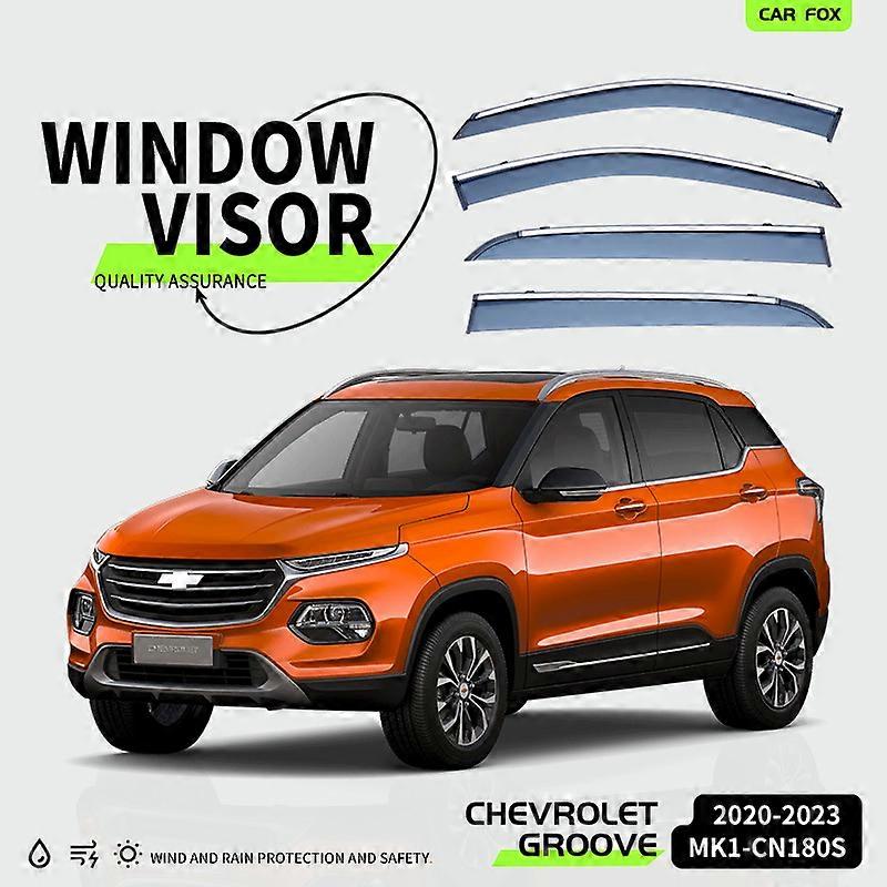 For Chevrolet Groove CN180S 2020-2023 Window Visor Vent Shades Ventvisor Wind Deflectors Visors Rain Visor
