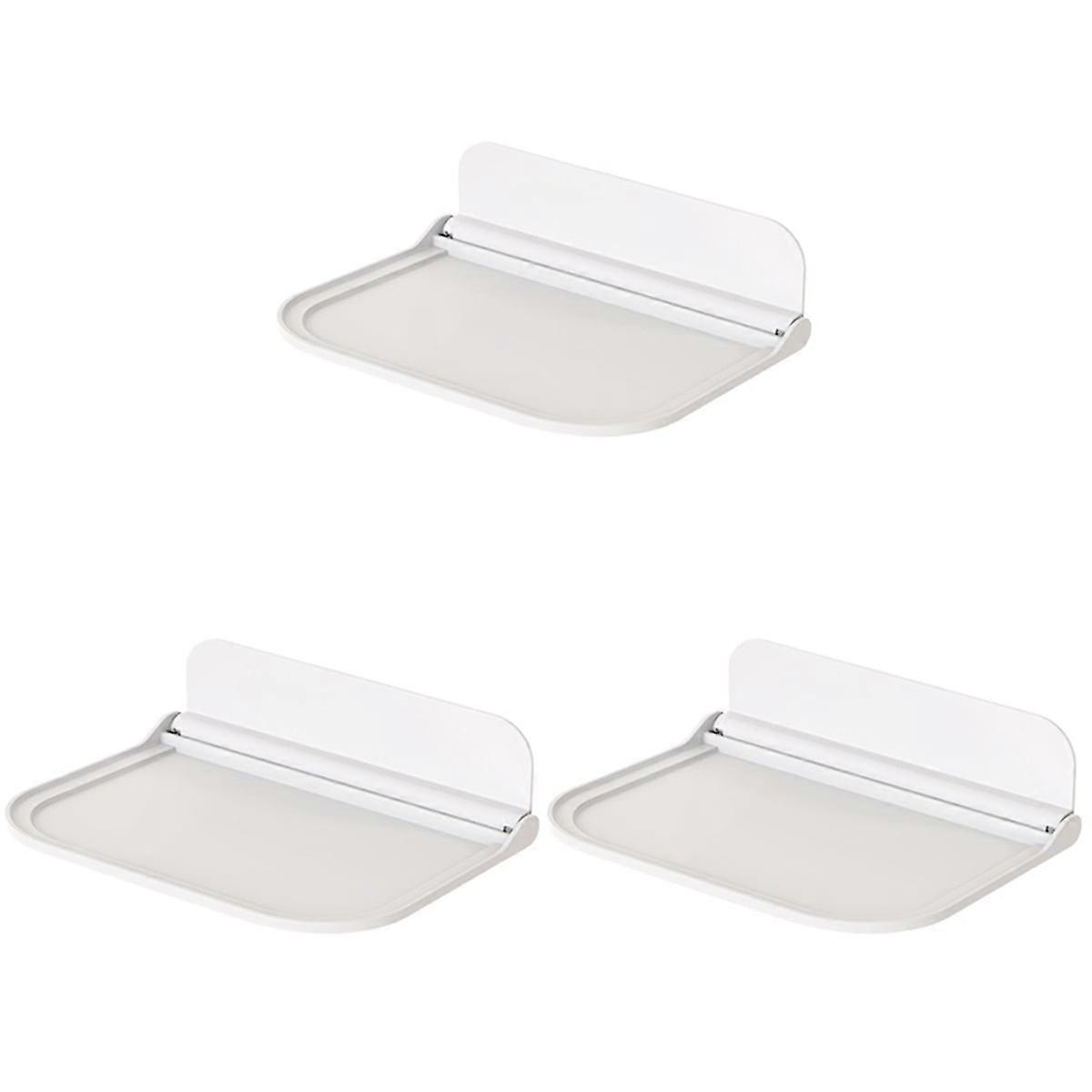 3pcs Wall Hanging Organizing Board Folding Floating Shelf Towel Storage Board