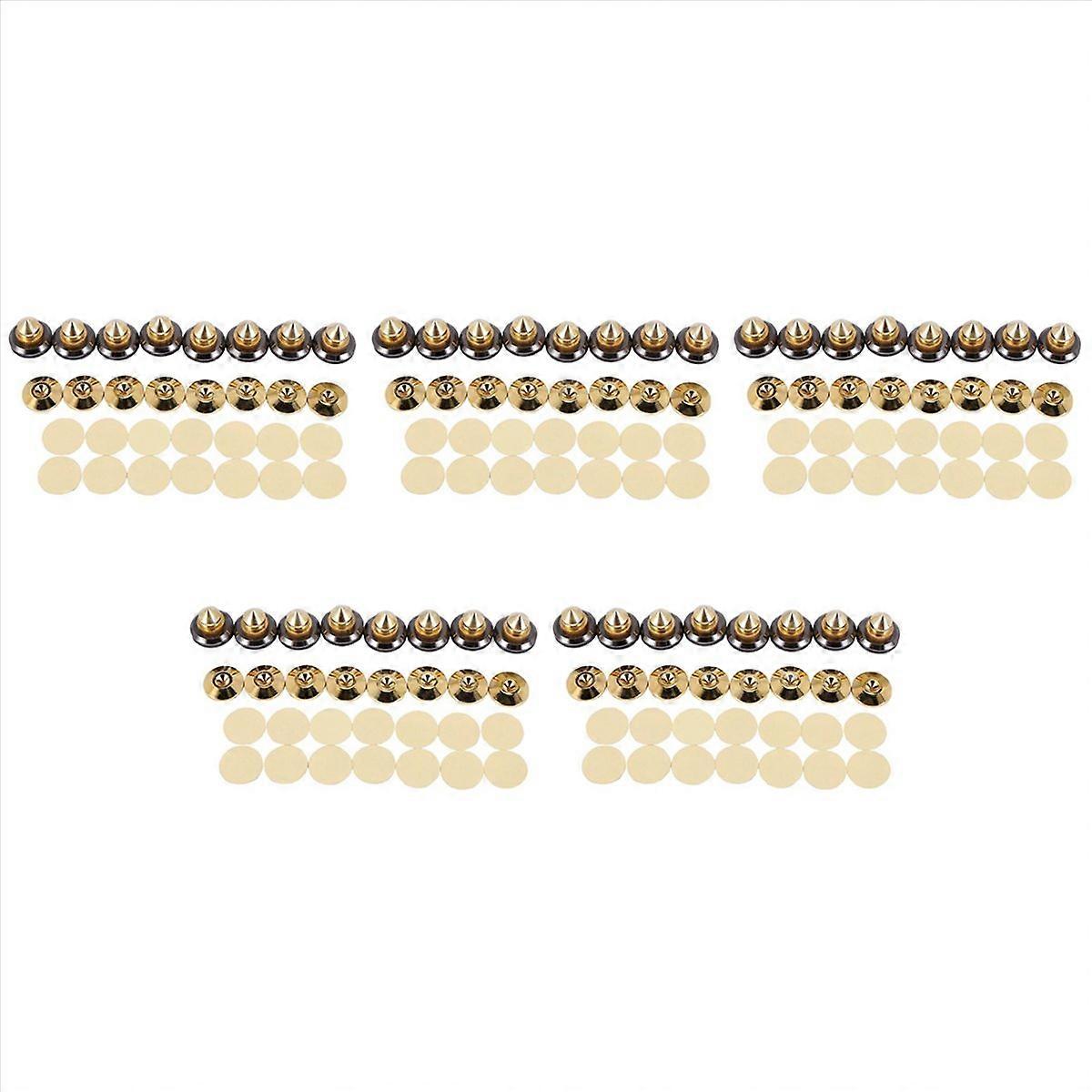 40 Set Golden-Plated Speaker Spikes, Speaker Stands CD Audio Subwoofer Amplifier Turntable Isolation
