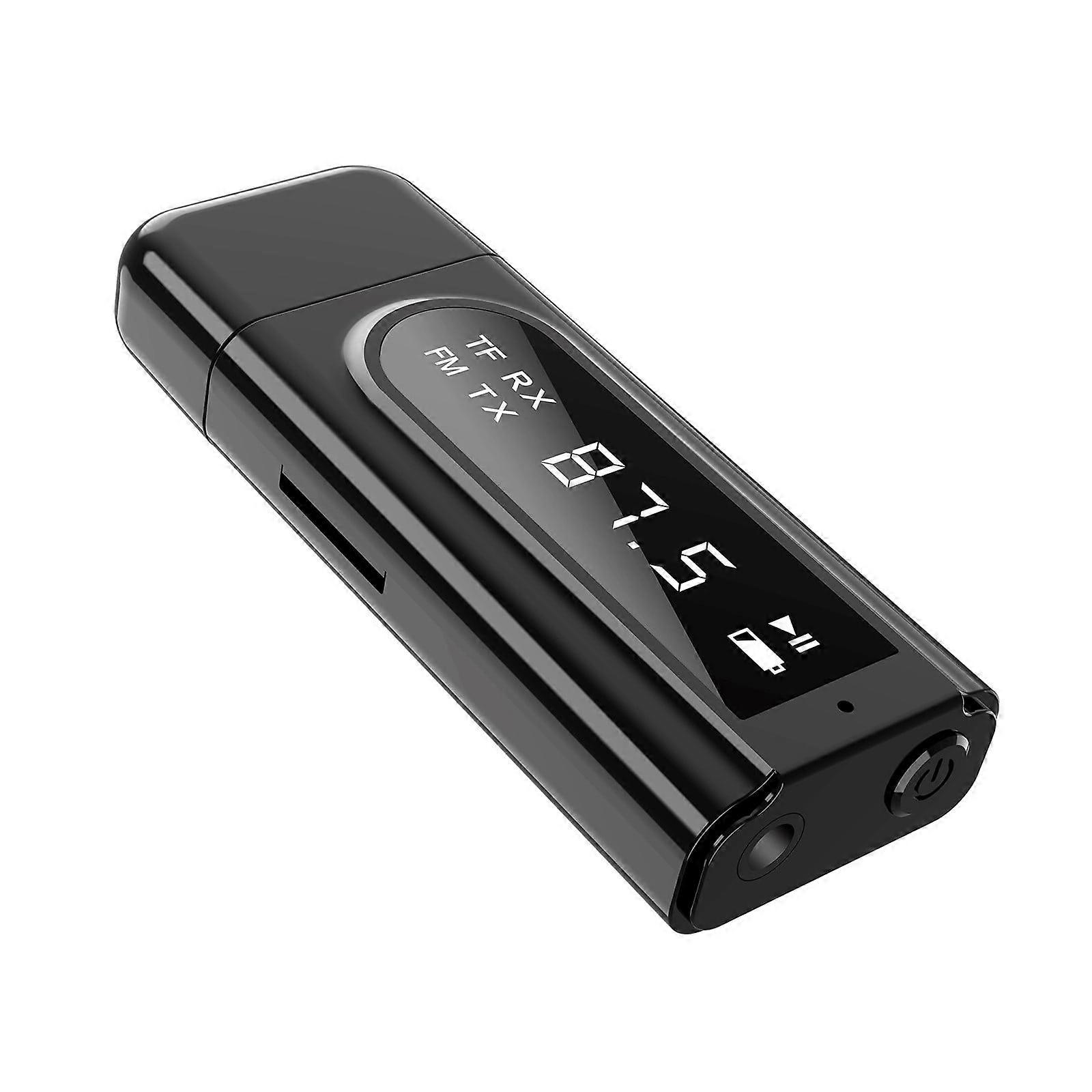 Tarmeek USB Car FM Bluetooth Receiver, MP3 Playback Aux Audio Dual Output Stereo Transmitter, Adapter 5.0 on Clearance