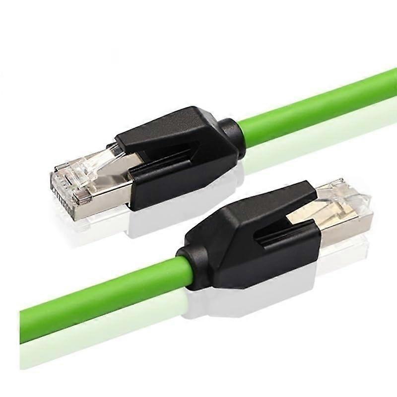 Industrial Cat6a Gigabit Ethernet Cable Shielded Servo Flexible Drag Chain RJ45 1m