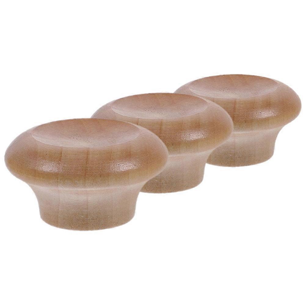 3 Pcs Cookware Lid Replacement Handle Wear-resistant Sturdy Pan Knobs Unique Wooden