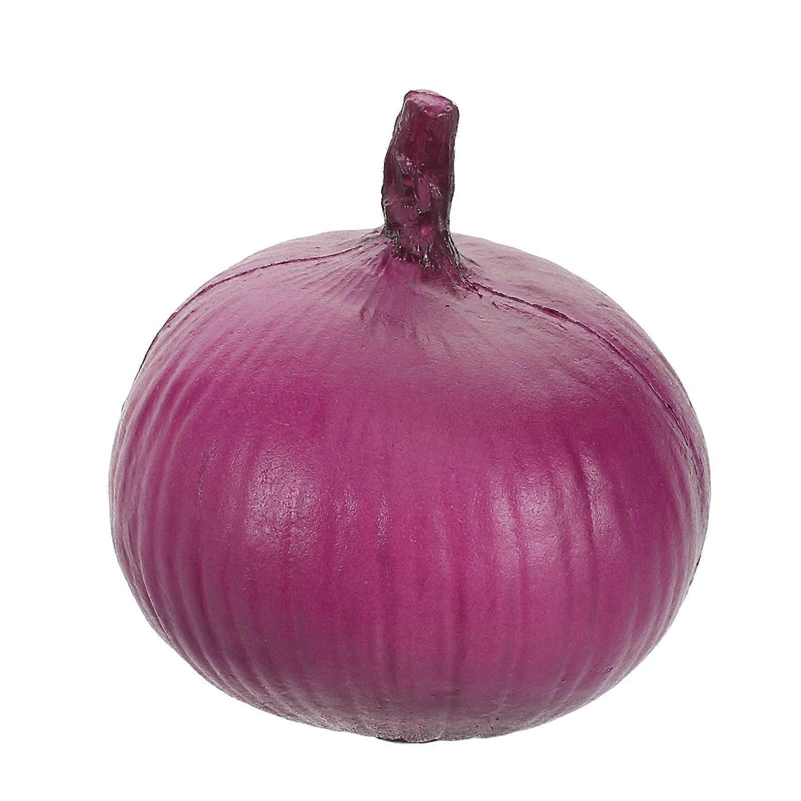 Realistic Model Onion Vegetable for Decoration with Purple Artificial PU Material