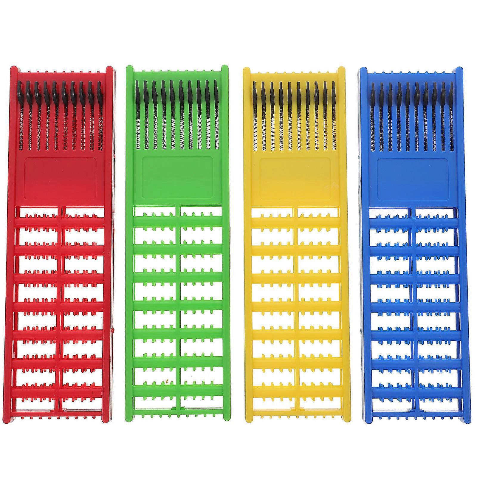 Fishing Leader Holder Device for Storing 4Pcs Spring Elastic ABS Material Holder