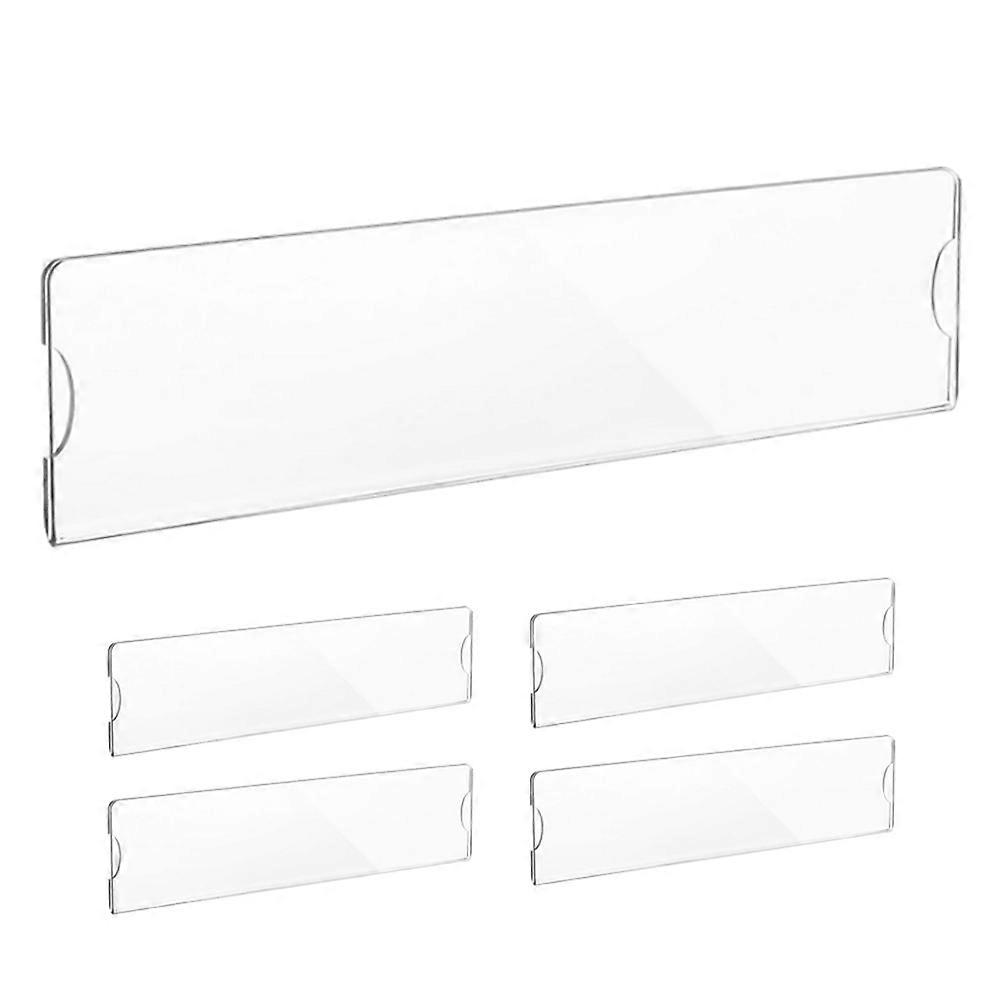 Clear Acrylic Nameplate Brackets for Wall 5Pcs Adhesive Office Holders