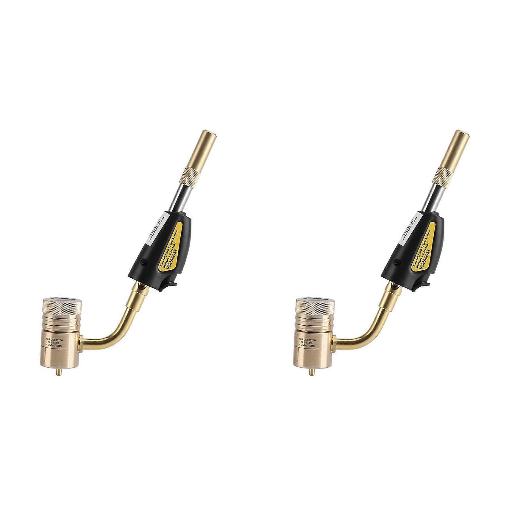 2X Turbo Torch Tips Gas Self Ignition Turbo Torch Regulator Brazing Soldering Welding Plumbing Tool Home Accessory