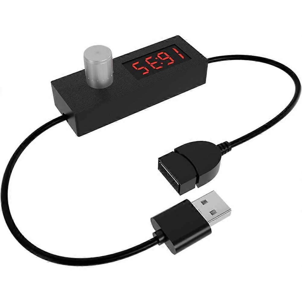 USB Timer Switching Cord Wire for Scheduled Power Off Ranging From 5 Minutes to 24 Hours 55 Minutes
