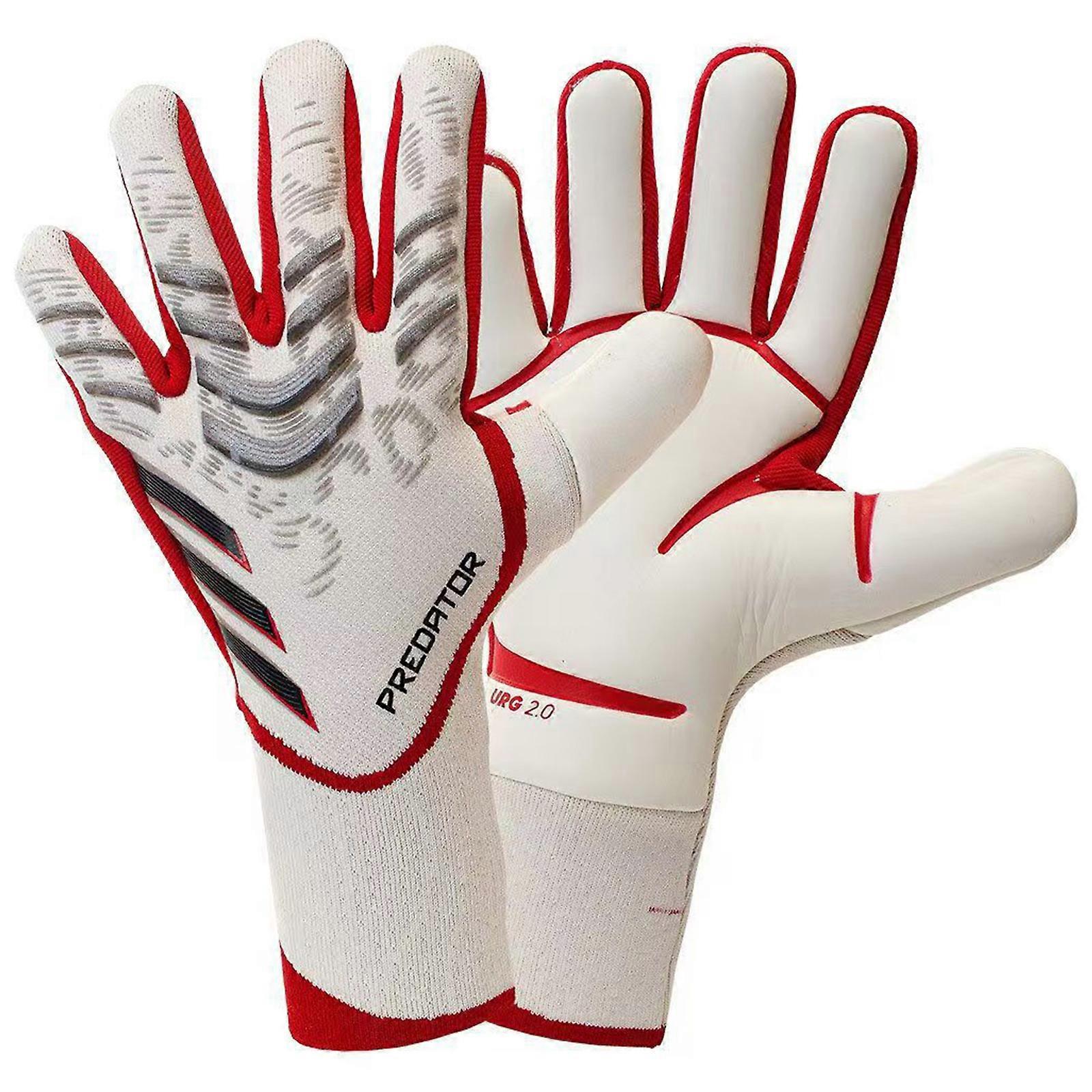 Gants de gardien de but de football multifonctionnels en latex, blancs, pour l'entraînement et la compétition. Convient aux enfants, aux jeunes et aux adultes.