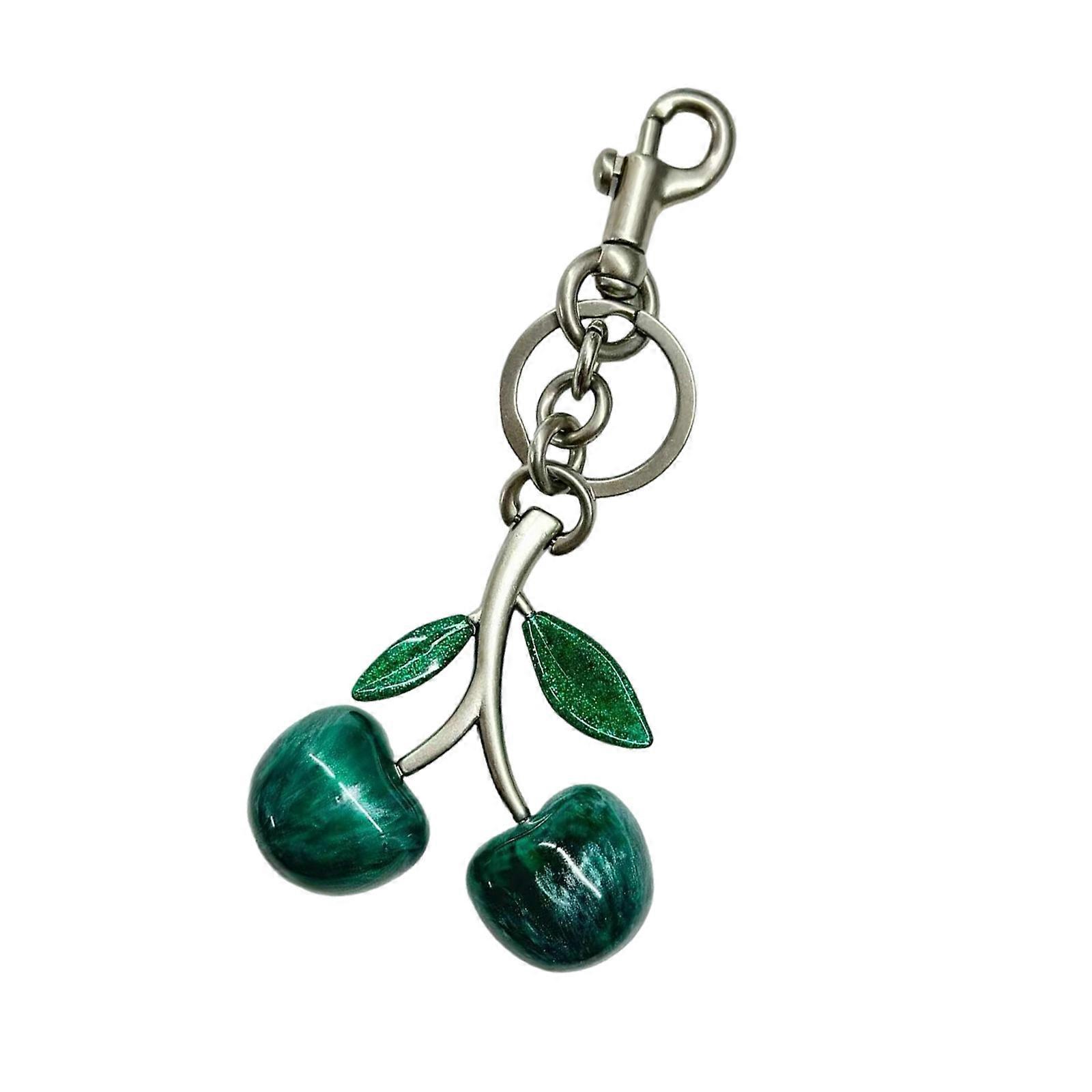 Elegant körsbärsnyckelring Modenyckelprydnad Nyckelhänge i legeringshartsstruktur Perfekt för vardagsbruk och festkläder Flerfärgad