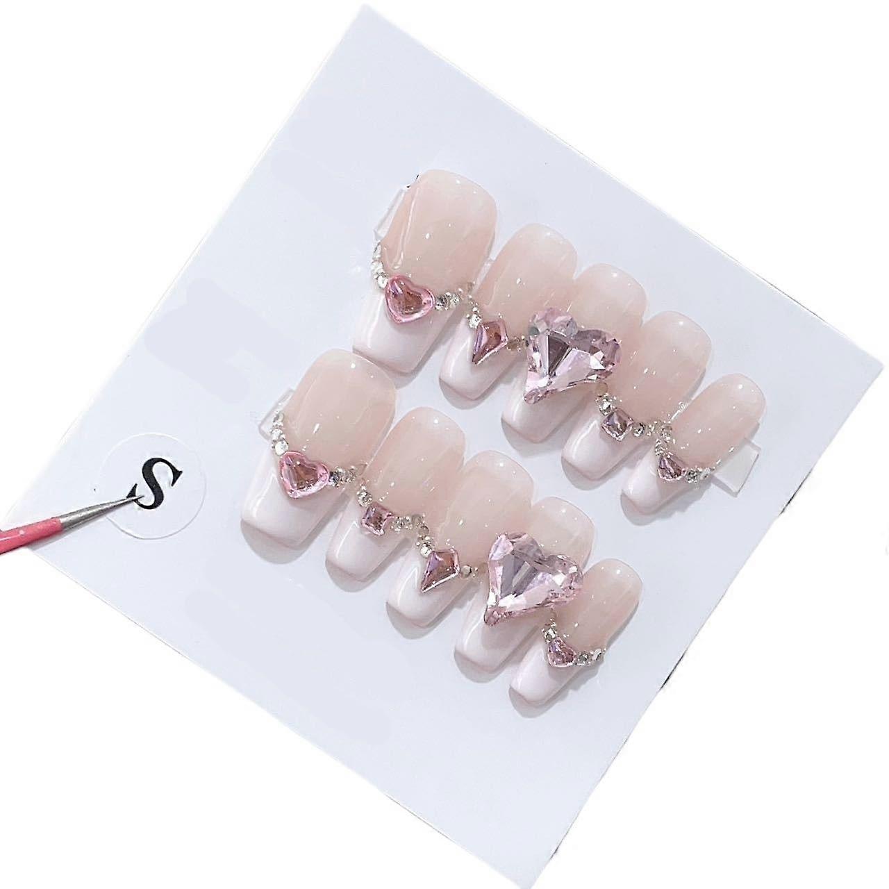 Handmade Press On Nails with Unique Nail Art Design, Fits Long and Short, Durable and Reusable
