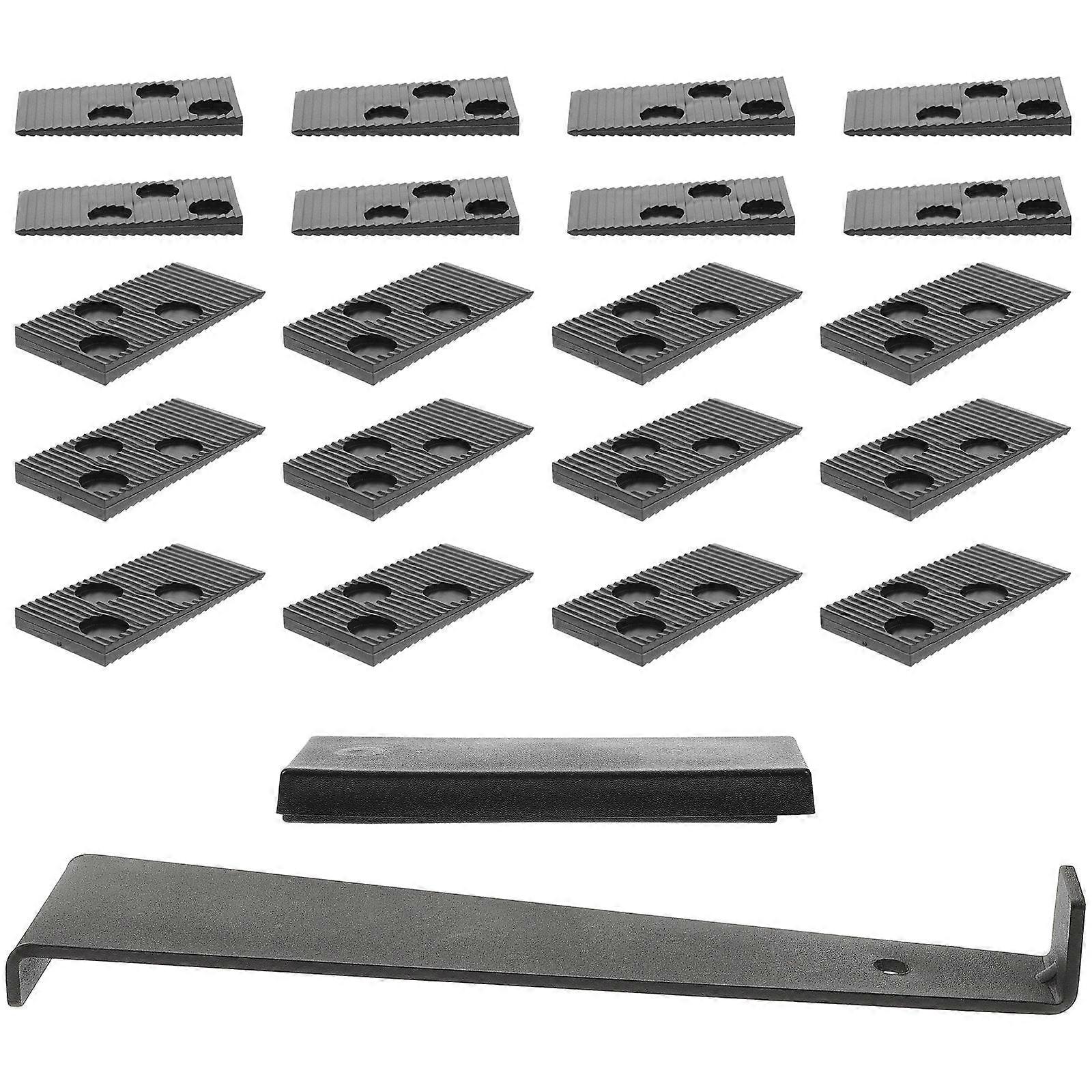 Black Flooring Installation Tool Set for Wood and Vinyl Including Pull Bar Spacers Tapping Block 1