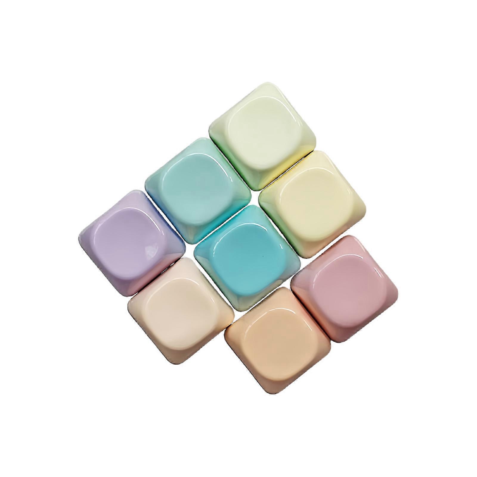 Mirror Smooth Surfaces Mechanical Keyboards Keycaps Colorful Rounded Edges MOA Profile Keycap for Enhances Typing Multicolor