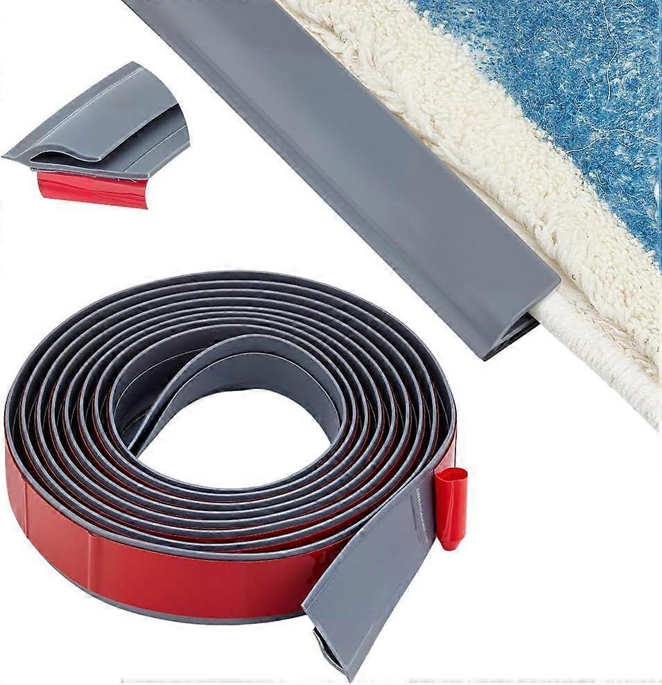 9.8Ftx1.2 Inch Floor Transition Strip Dark Grey Self Adhesive Carpet to Tile Transition Flooring Transitions Edging Trim Strips for Home Doorway Kitch