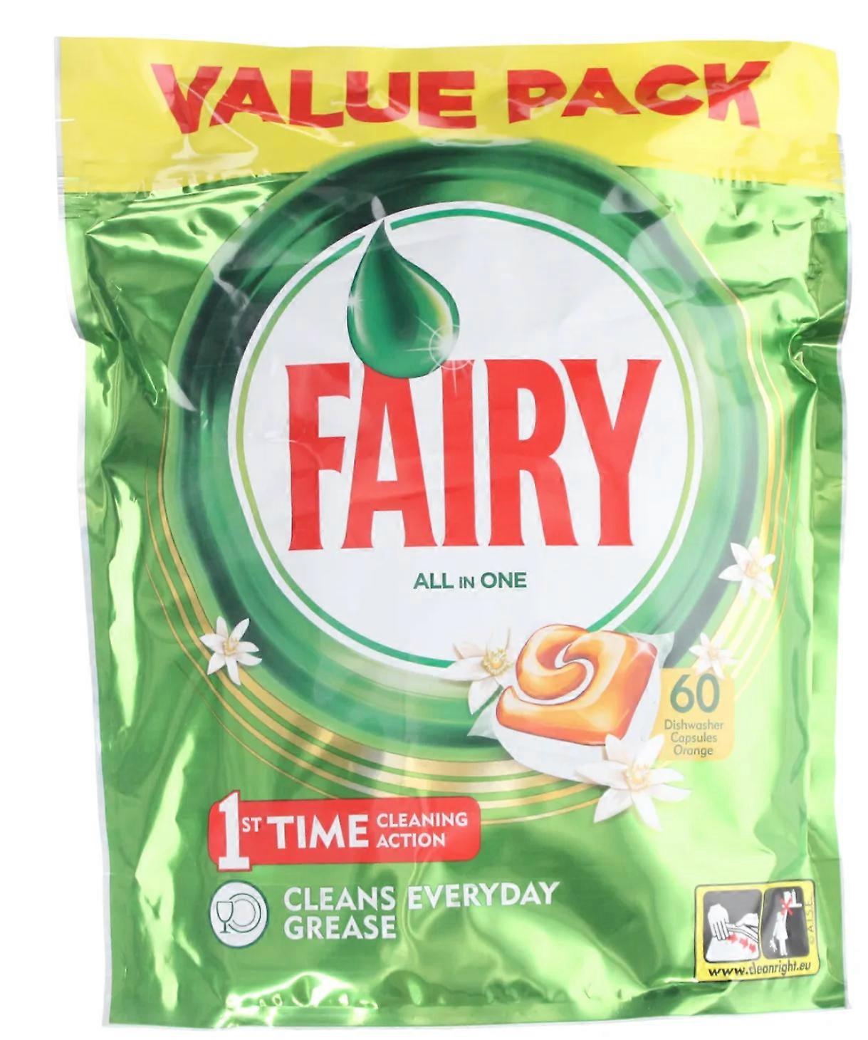 Fairy All in One Dishwasher Capsules Orange- 60  Washes