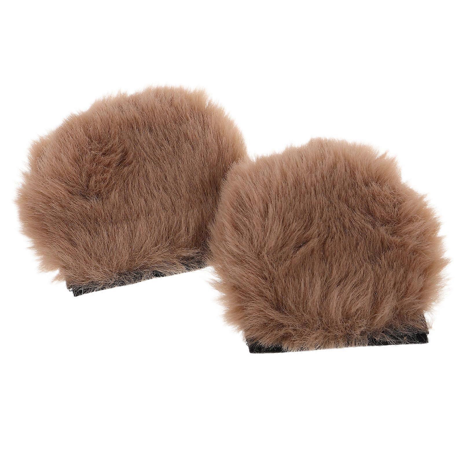 1Pair Plush Bear Ear Decorations for Motorcycle Detachable Accessory