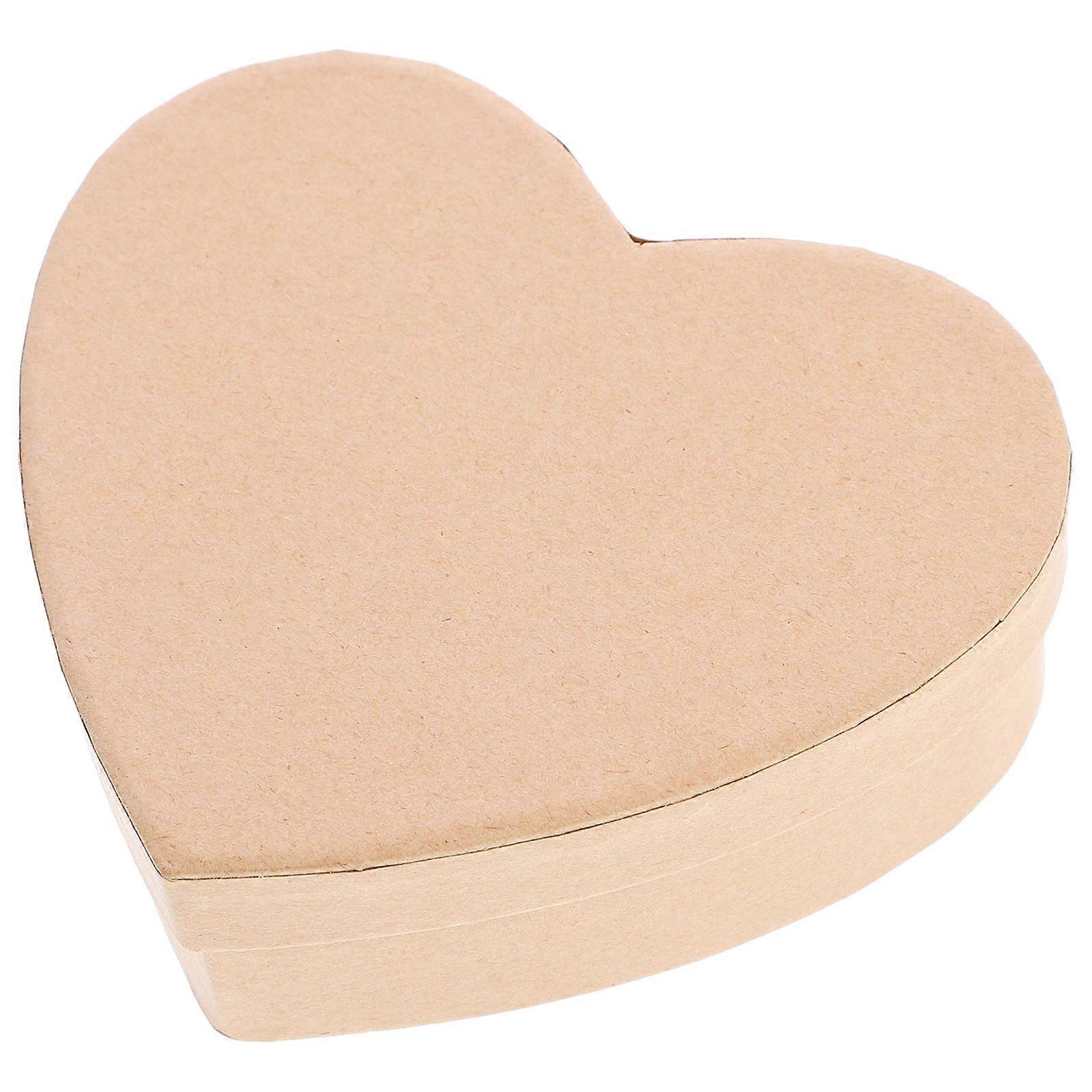 Heart Shape Box for Gift 3Pcs Kraft Paper Candy Storage Boxes