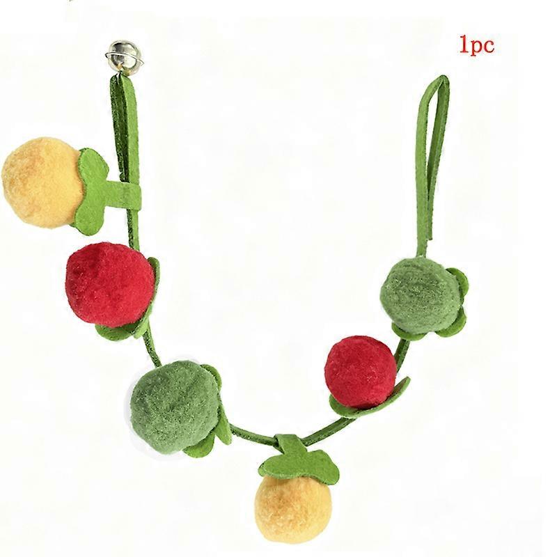 Felt persimmon cat toy string - durable bite-resistant plush cat toy with bell for feline entertainment teasing stick.