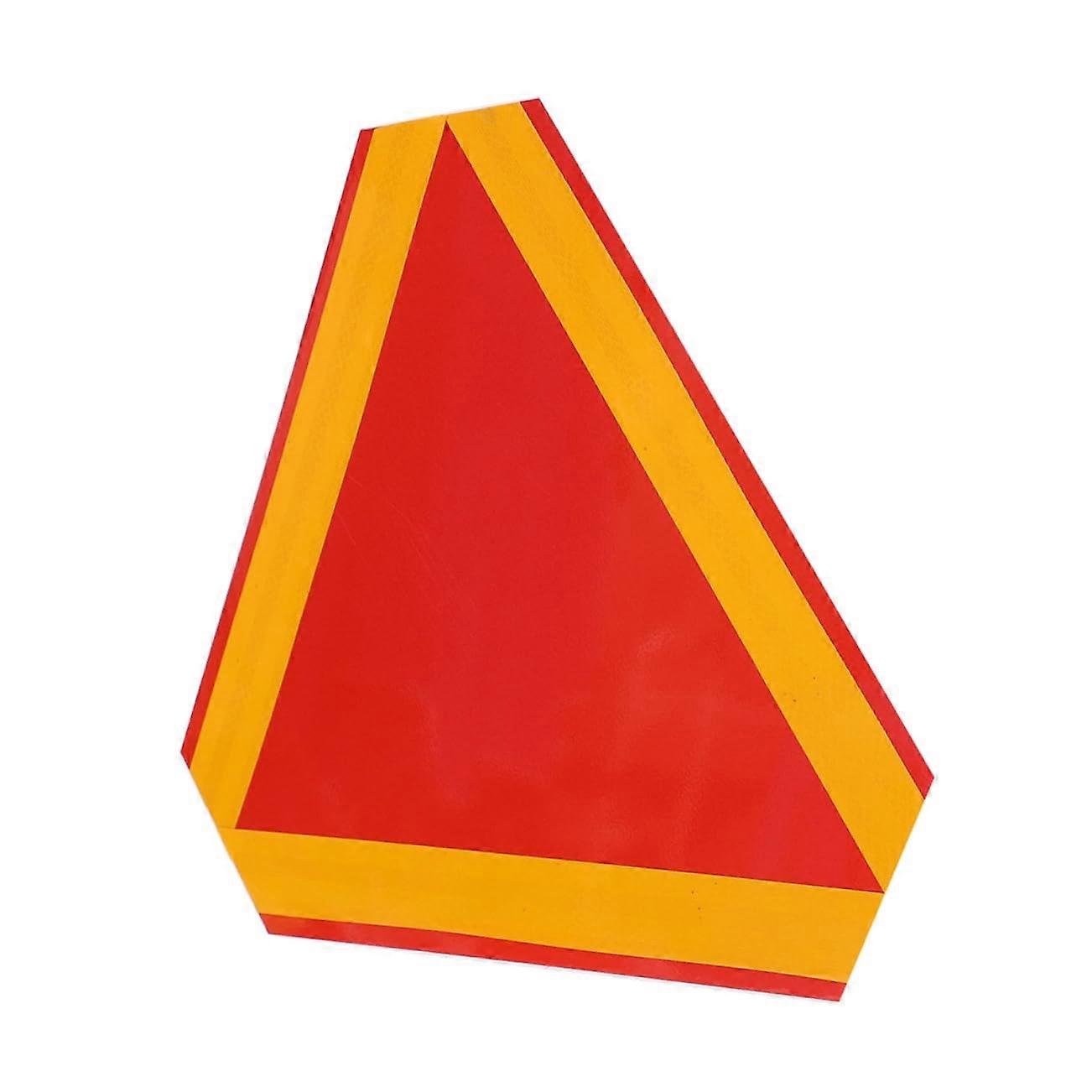 Reflective Safety Triangle with Bright Colors for Golf Carts and Tractors, Durable and Easy Mount