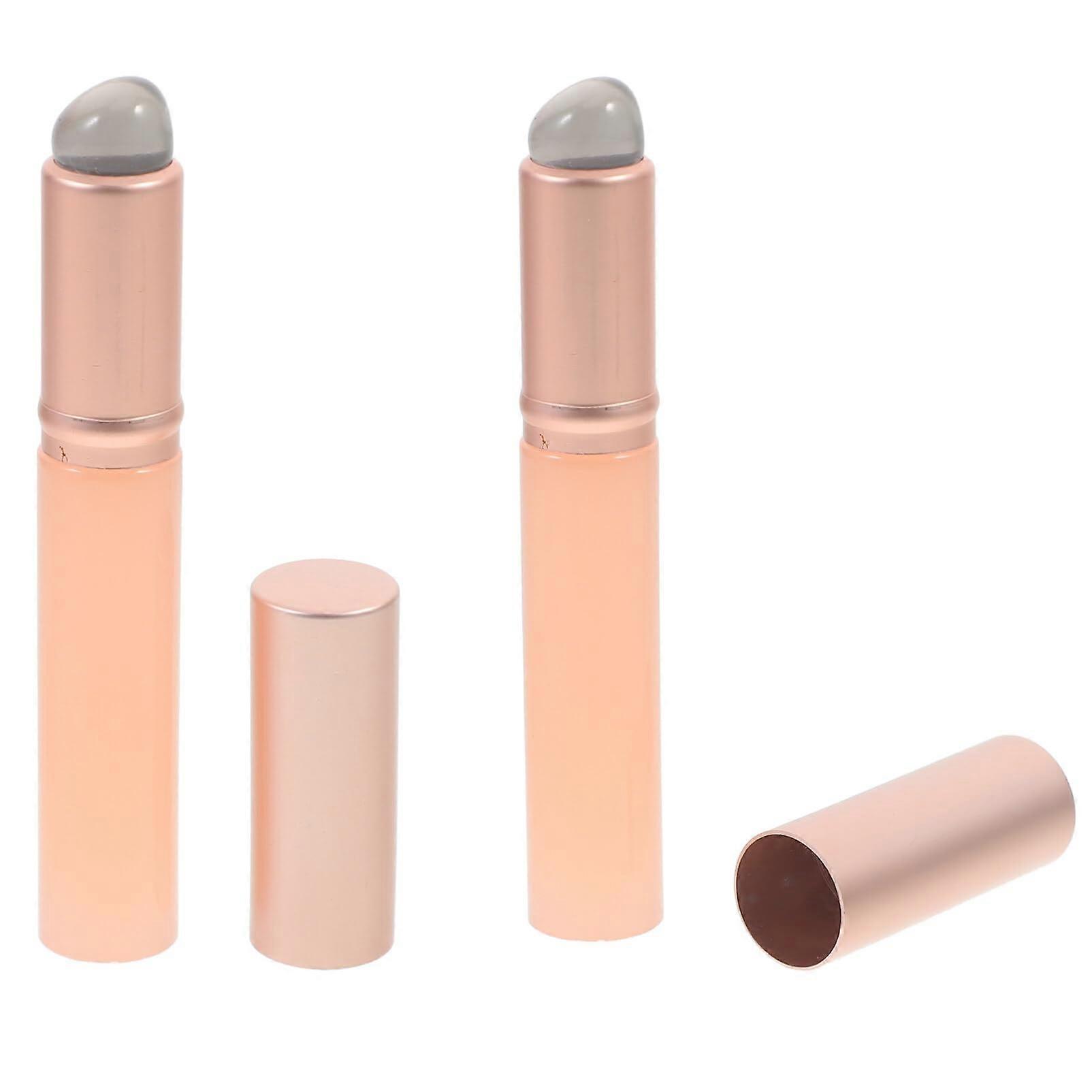 2pcs Silicone Lip Brush for Lipstick and Gloss, Precise Application, Easy Clean, Travel Use