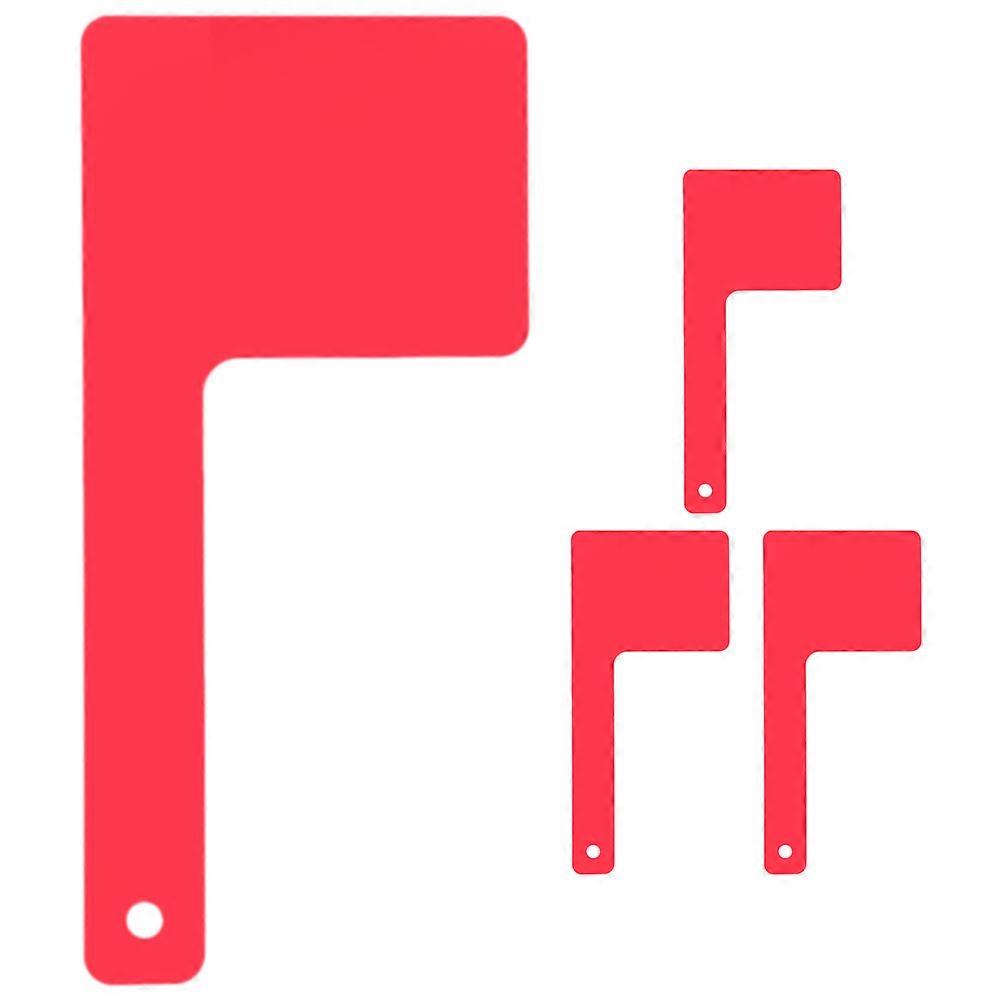 Rotatable National Flag Acrylic Mailbox Red Flag Replacement 4Pcs