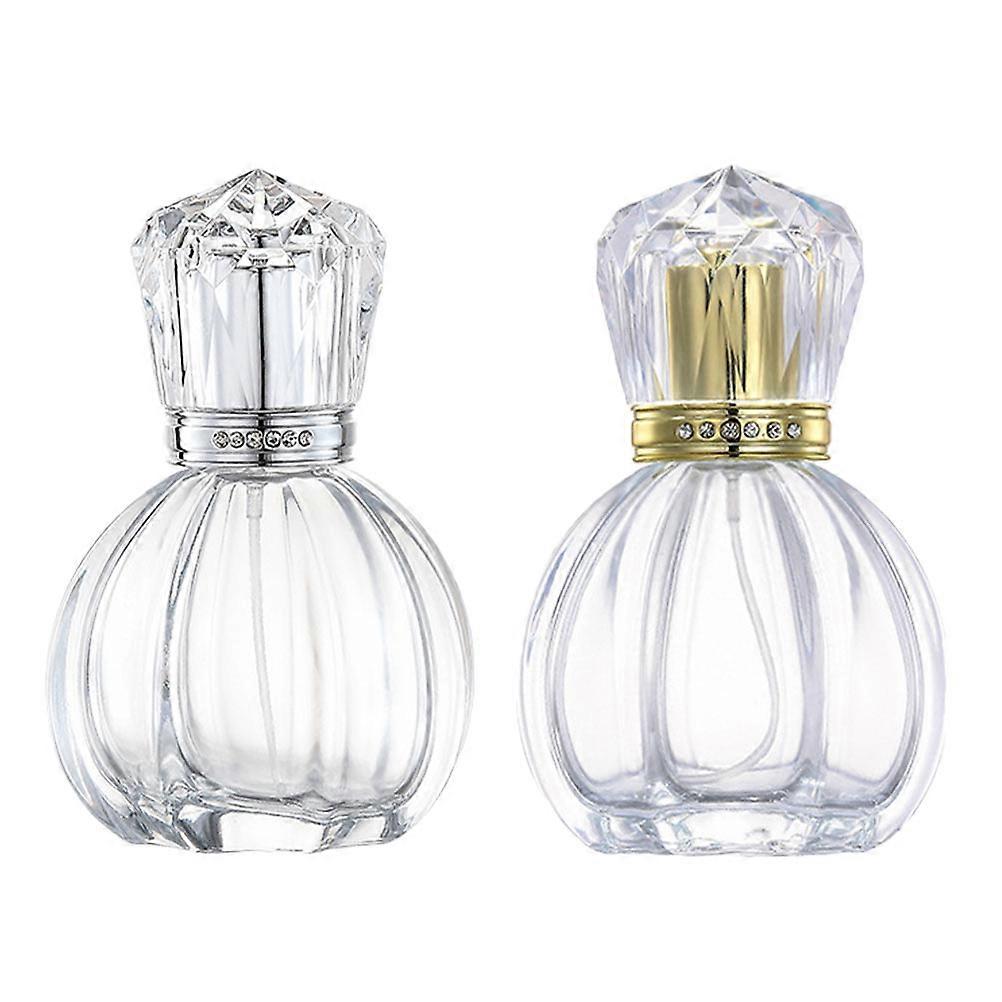 Perfume Bottle Glass Pumpkin Shape Spray for Perfume 2Pcs Storage Use