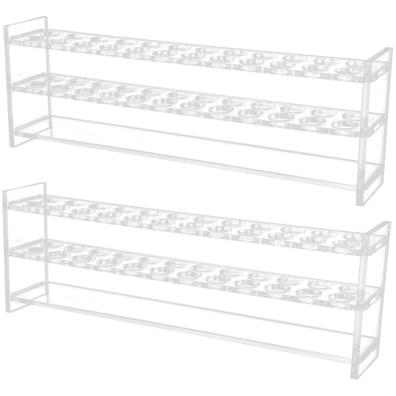 Test Tubes Rack Plastic Test Tube Holder for Laboratory 2Pcs Set