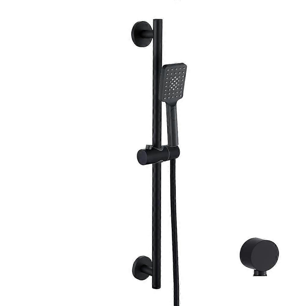 Handheld Shower Head with Adjustable Height Rod, 3 Spray Modes and Extra Long Hose for Bathroom