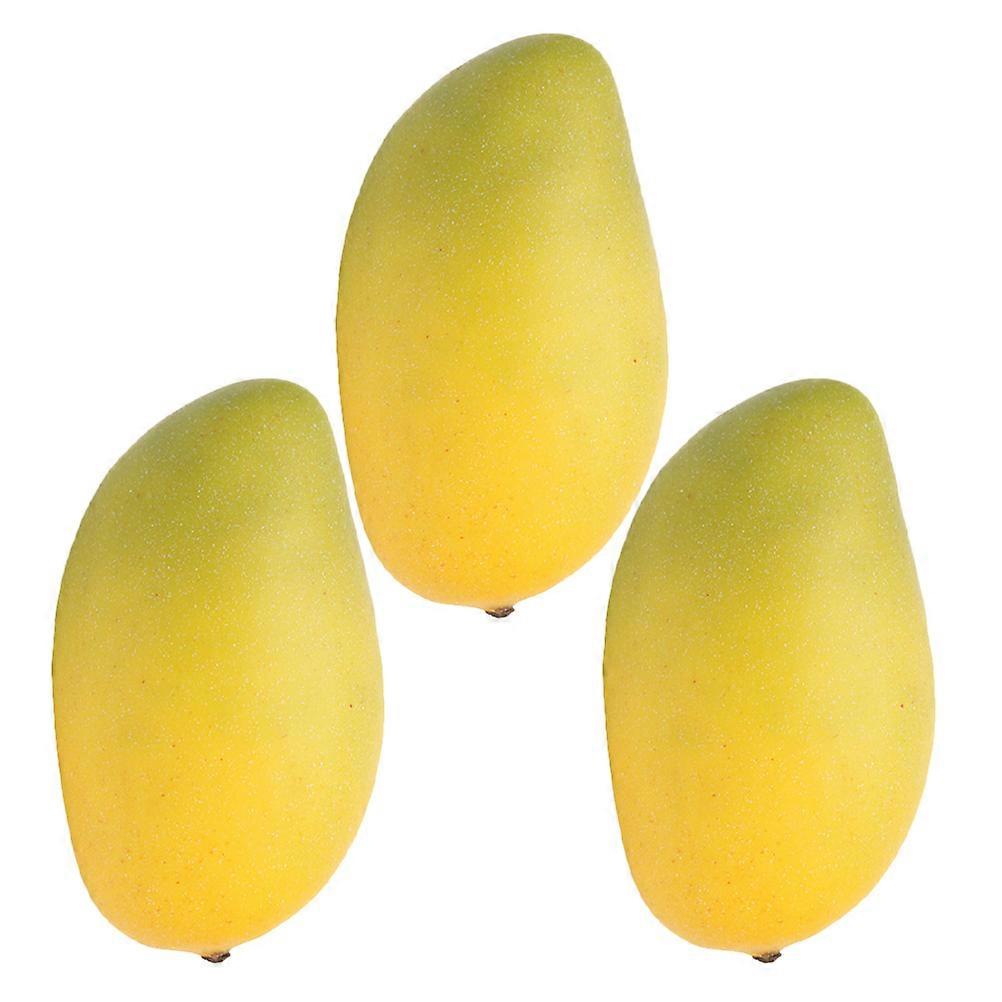 Artificial Mango 3Pcs Simulated Fruit Models for Table Decoration