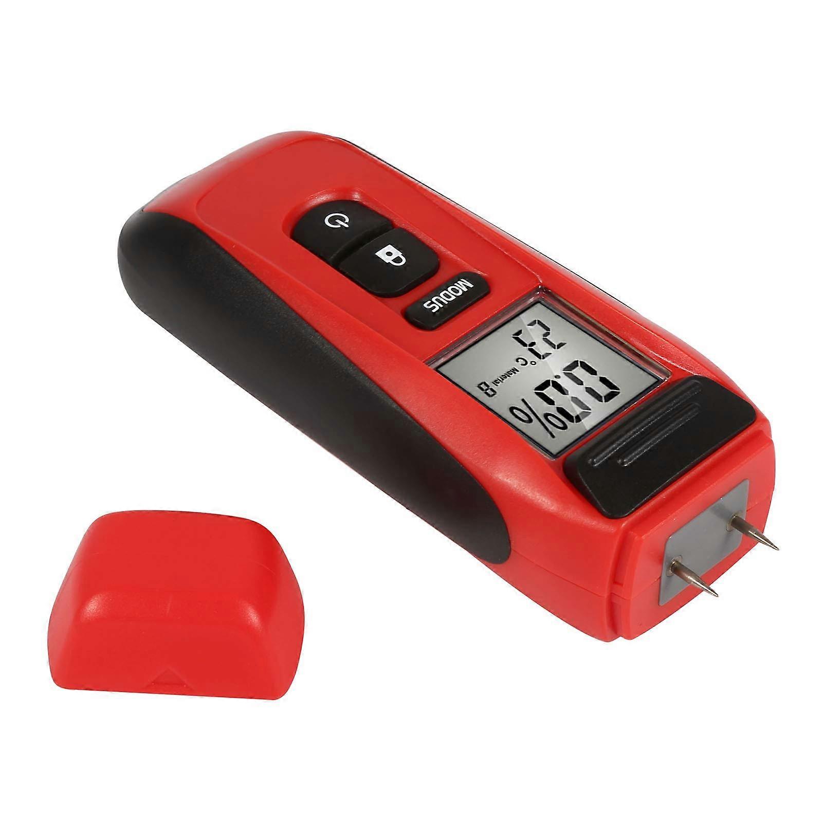 Digital Moisture Meter with Dual Pins and LCD Display for Wood and Building Materials