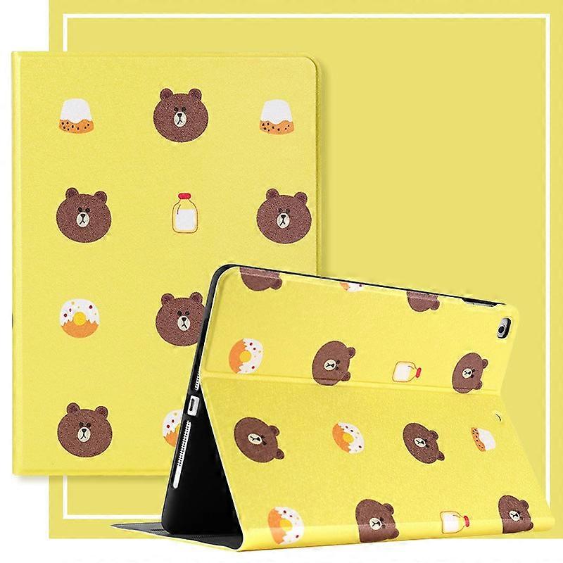 Capa elegante para iPad 2025 de 11 polegadas com estampa de urso Dim Sum.