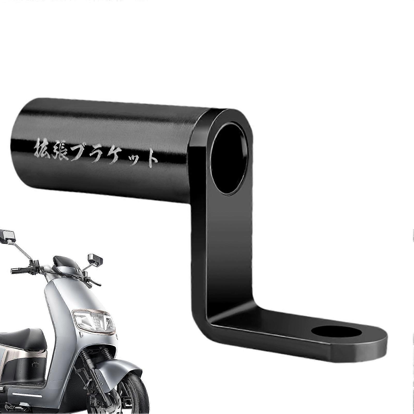 Motorcycle Mirror Extender Aluminum Alloy Adjustable Bracket for Enhanced Rear View Black/White