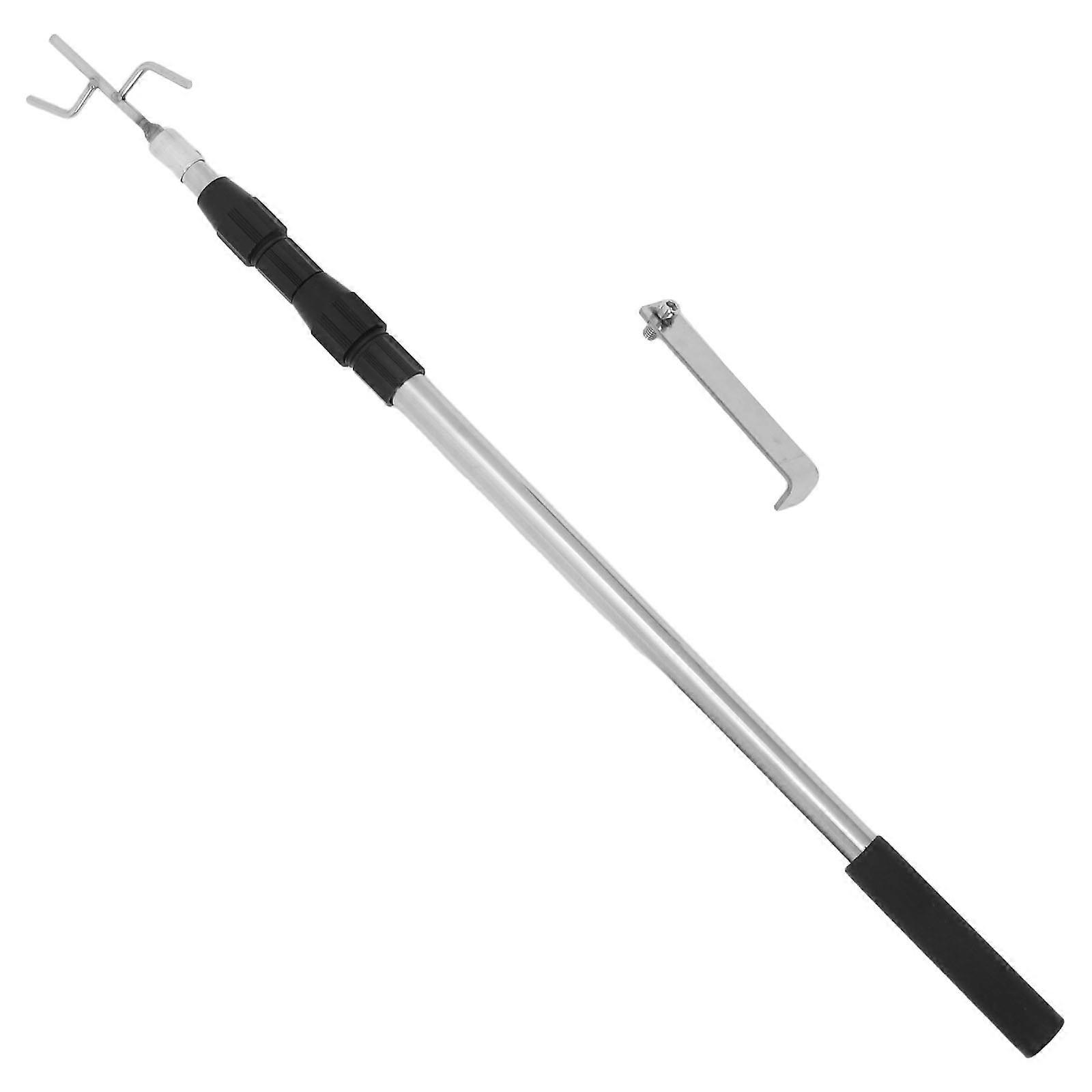 Telescoping Truck Cargo Grabber Tool for Cargo Pickup Silver