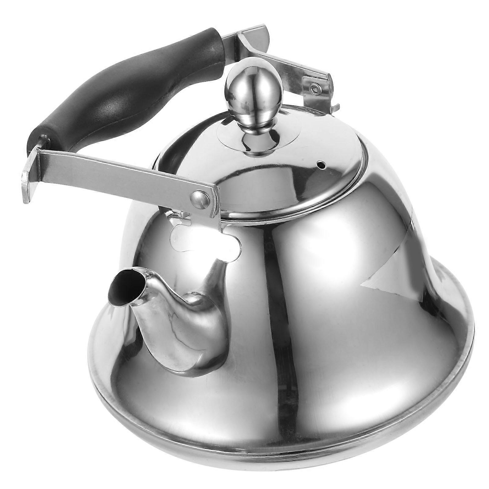 Silver Stainless Steel Tea Kettle for Whistling Function 1Pcs Household