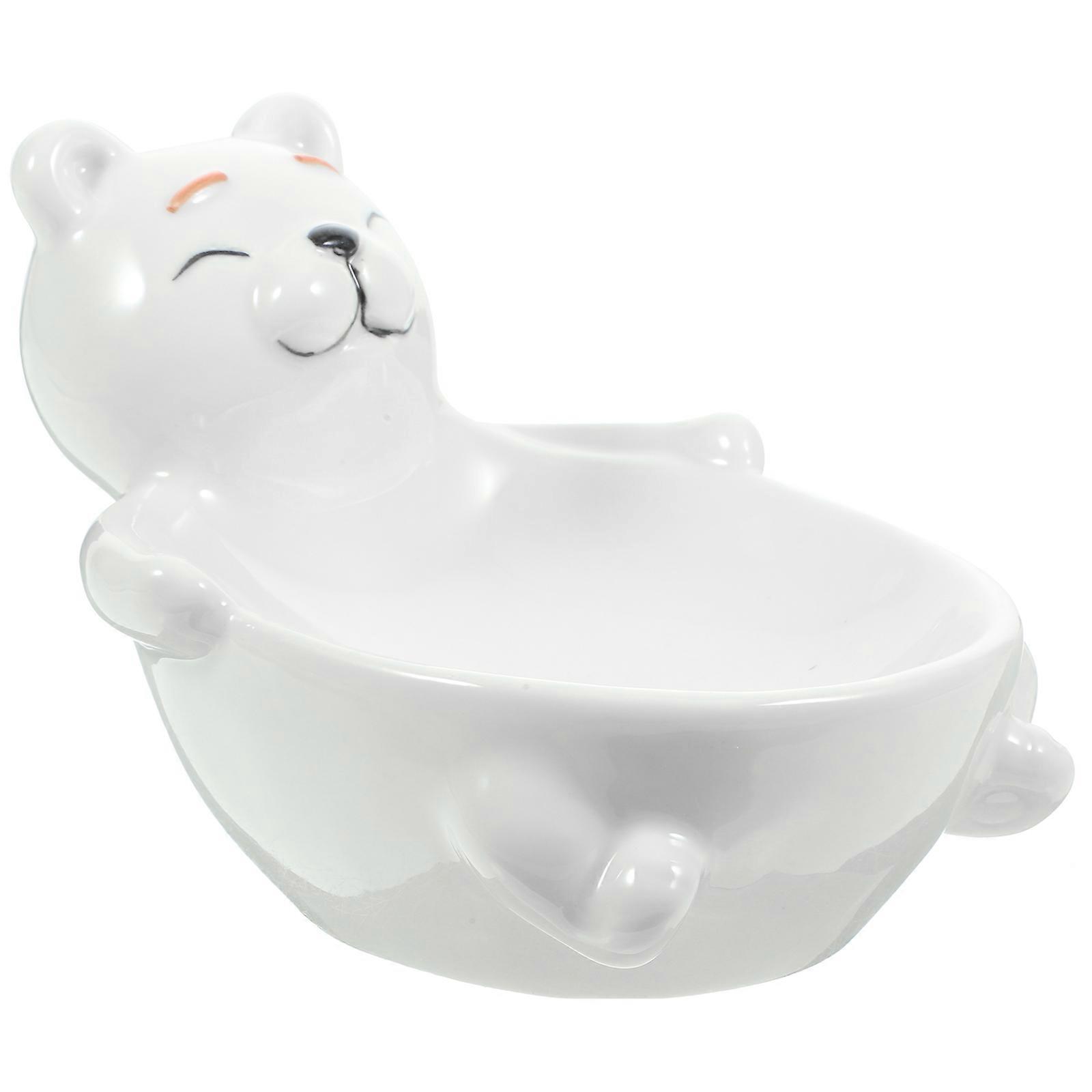 Decorative Ceramic Snack Bowl with Sauce Dipping Function for Home