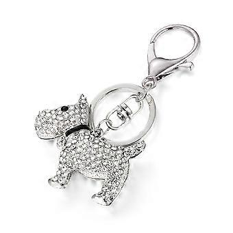 Shape Keyring Keychain Pendant Decoration For Family Friends Purse Bag Lovely Silver 1Set
