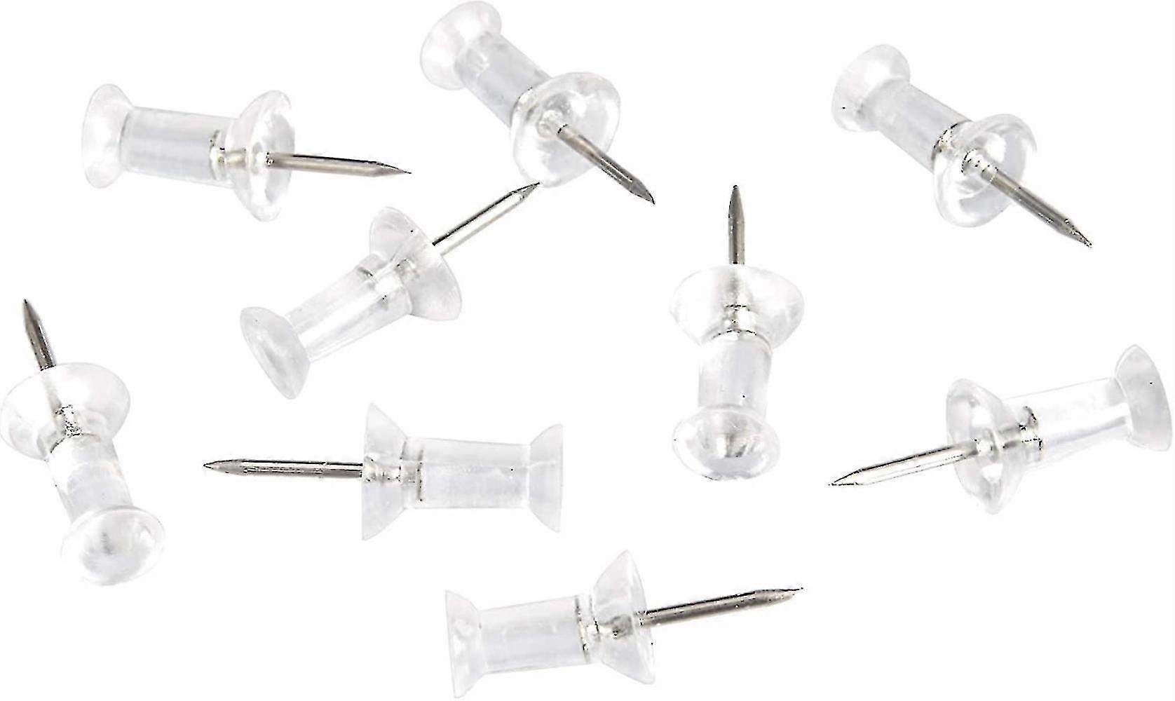 Push Pins Tacks, Clear Plastic Head, Steel Point,200pcs 26s