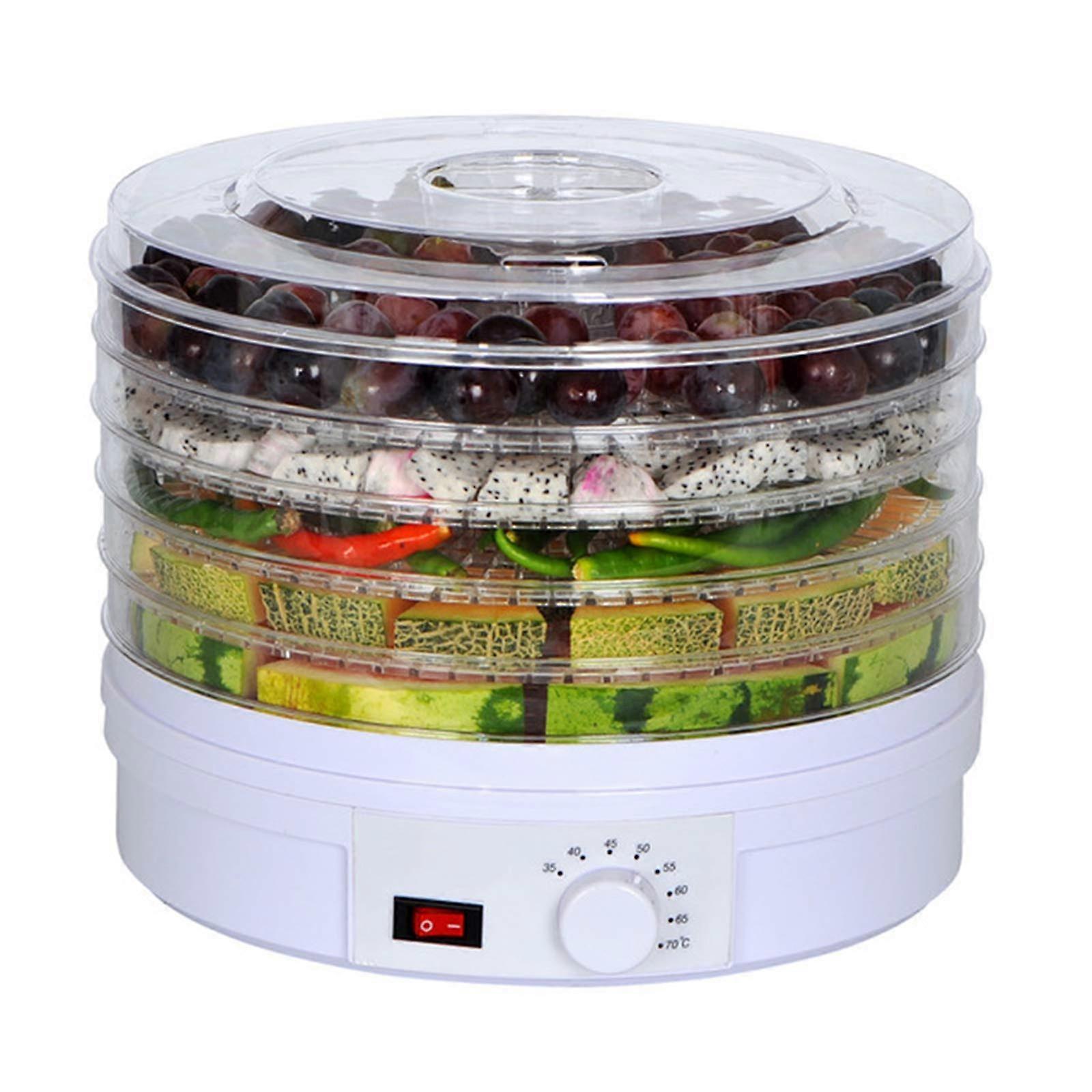 BPA 5 Tray Food Dehydrator with Adjustable Temperature Control 3570°C and Timer