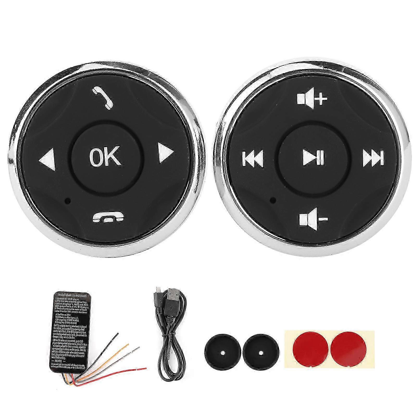 Multifunction Steering Wheel Button USB Rechargeable Controller for Android Multimedia Player 25-26