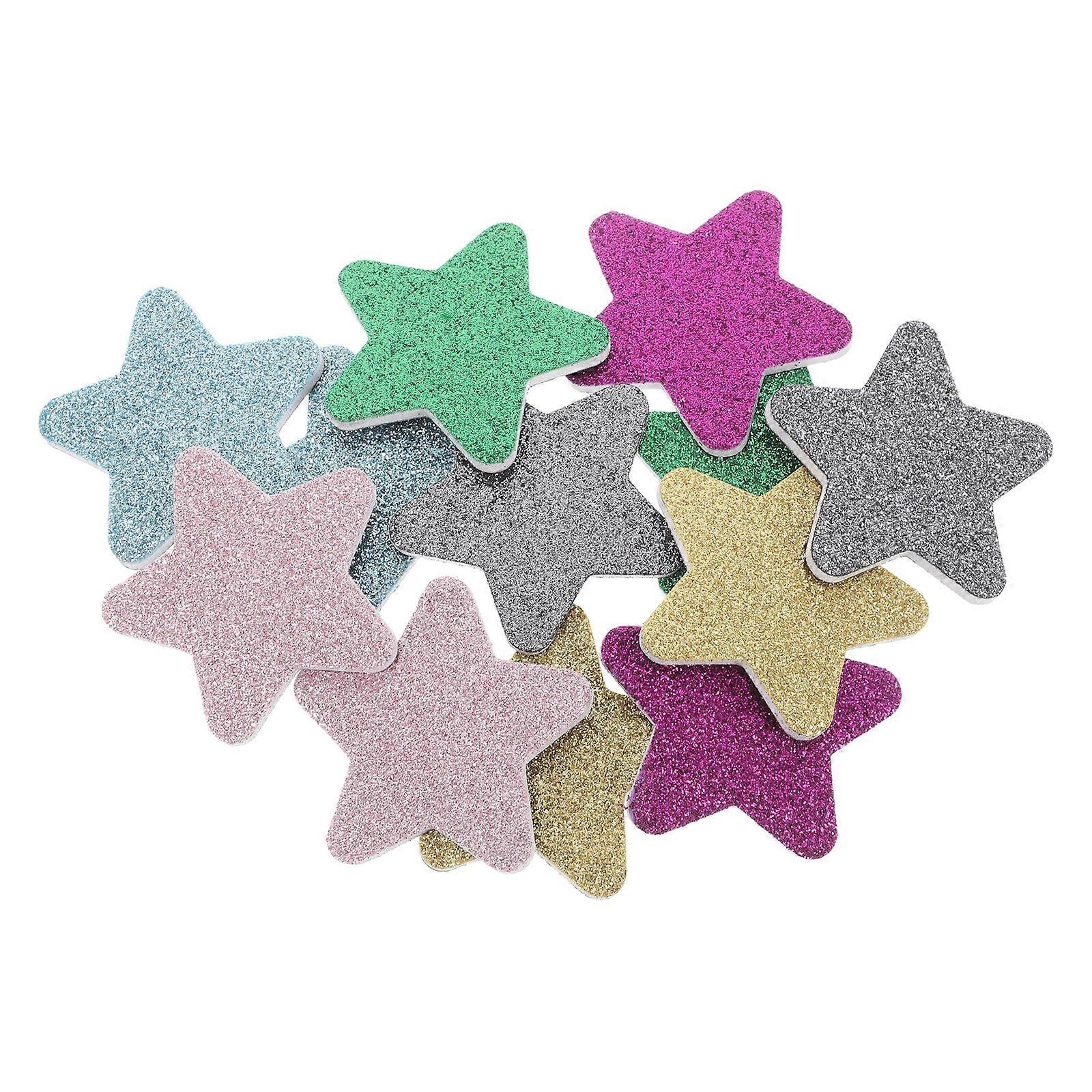 Assorted Color Star Shape Nail Buffer Blocks for Shaping 48Pcs