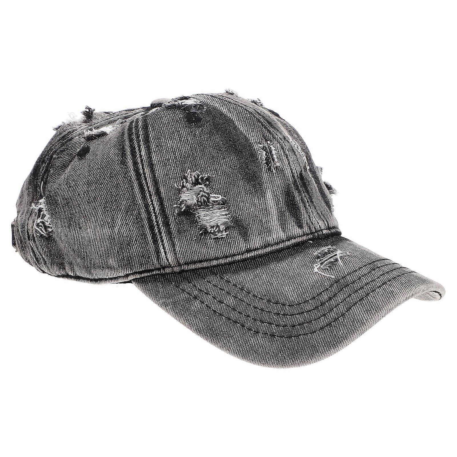 Denim Baseball Hat for Sun Blocking Women 2Pcs Retro Style Cap