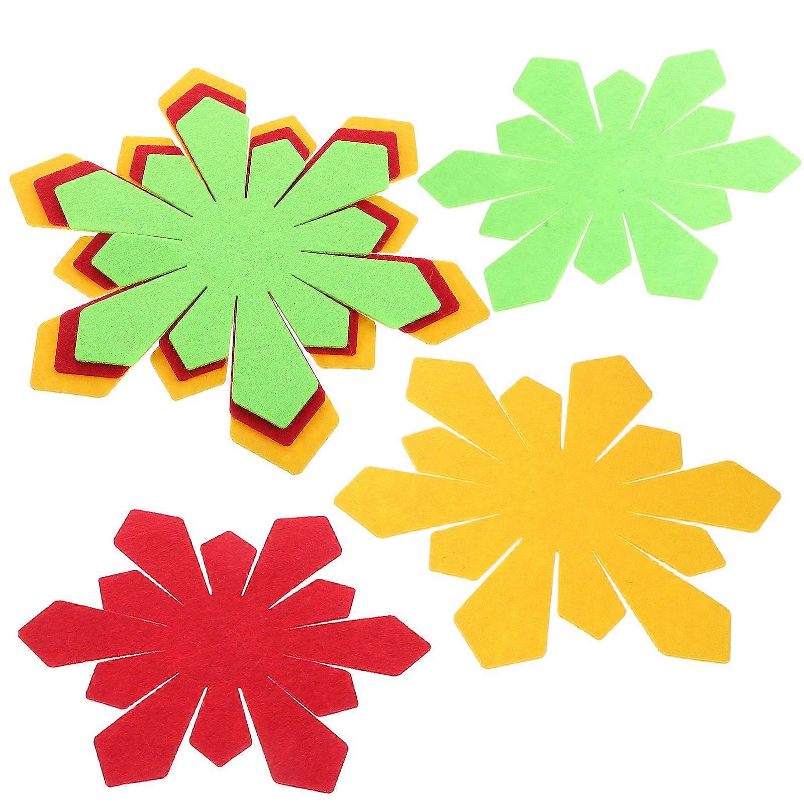 6Pcs Easter Petal Placemats Pot Protectors for Dining Table Decoration