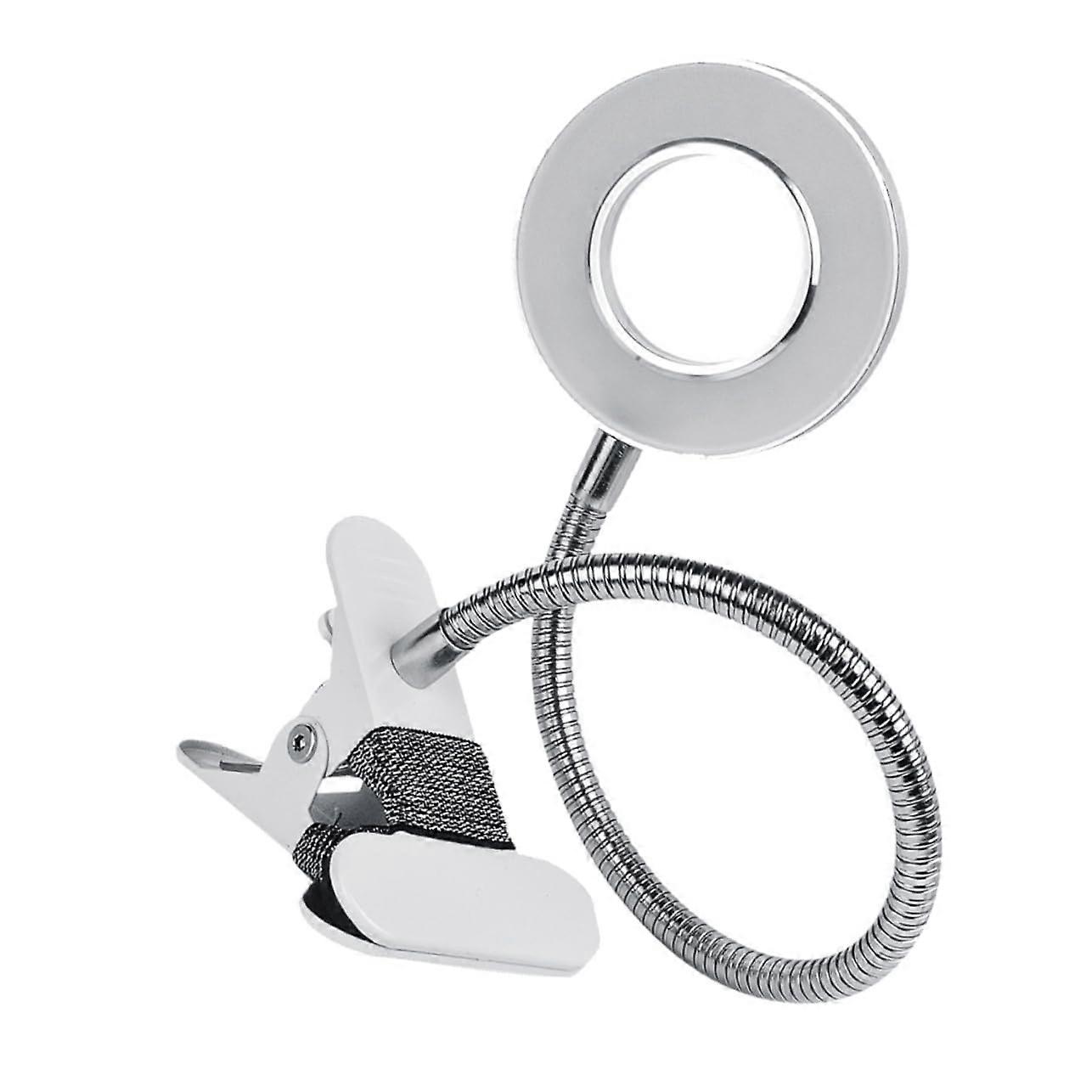 LED Desk Lamp with Secure Clip Base, Foldable Bright Light for Manicure, Tattoos and Workstation