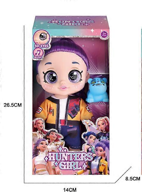 10inch Collectible Vinyl Singing Doll – Cute Rumi With Tiger Girl Toy, Birthday Christmas Gift for Kids Fans